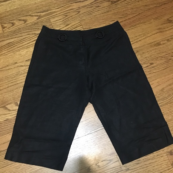 Pants - Casual Linen black shorts